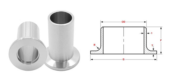 ASME B16.9 Long Stub End Dimensions